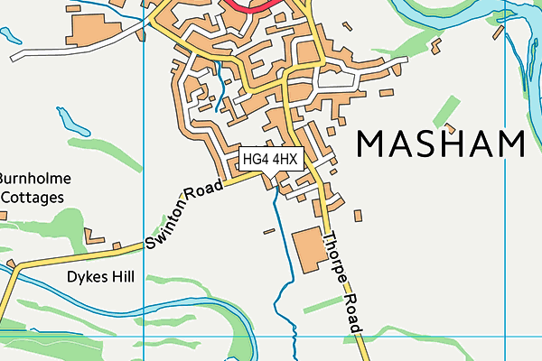 HG4 4HX map - OS VectorMap District (Ordnance Survey)