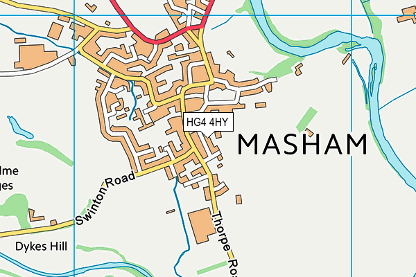 HG4 4HY map - OS VectorMap District (Ordnance Survey)