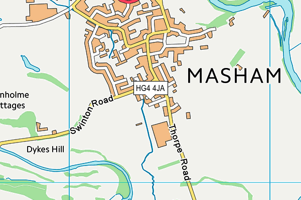 HG4 4JA map - OS VectorMap District (Ordnance Survey)