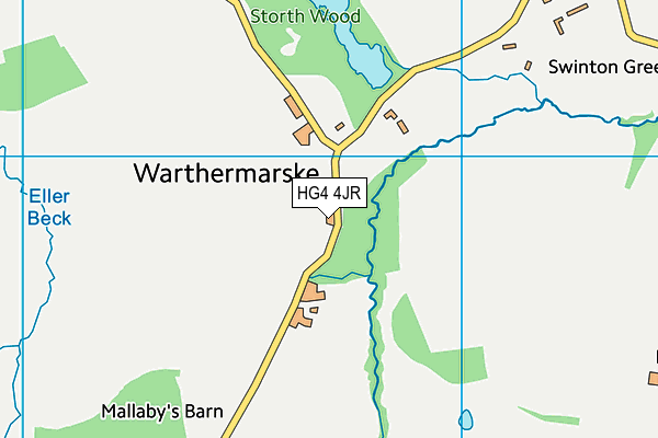 HG4 4JR map - OS VectorMap District (Ordnance Survey)