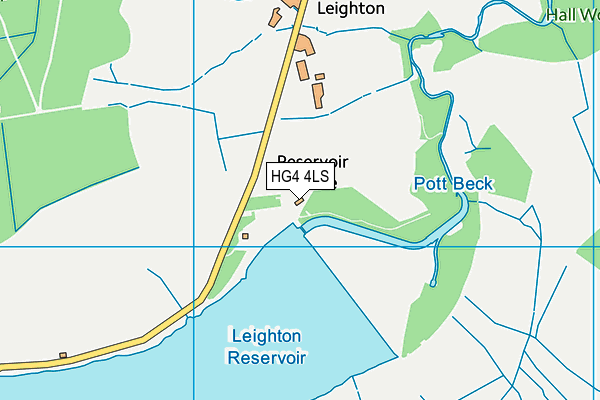 HG4 4LS map - OS VectorMap District (Ordnance Survey)