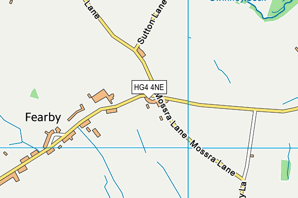 HG4 4NE map - OS VectorMap District (Ordnance Survey)