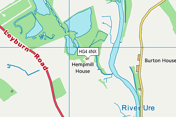 HG4 4NX map - OS VectorMap District (Ordnance Survey)