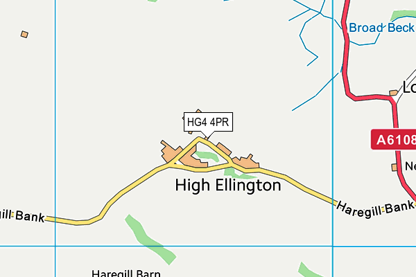HG4 4PR map - OS VectorMap District (Ordnance Survey)