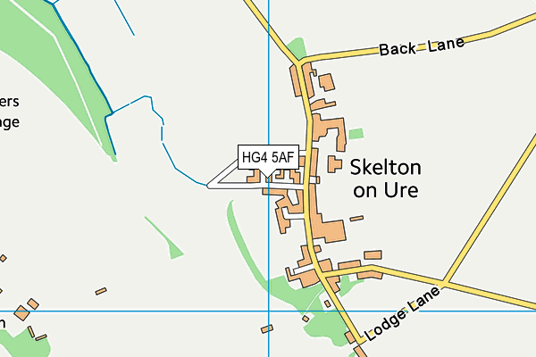 HG4 5AF map - OS VectorMap District (Ordnance Survey)