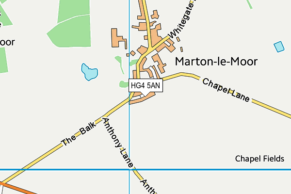 HG4 5AN map - OS VectorMap District (Ordnance Survey)