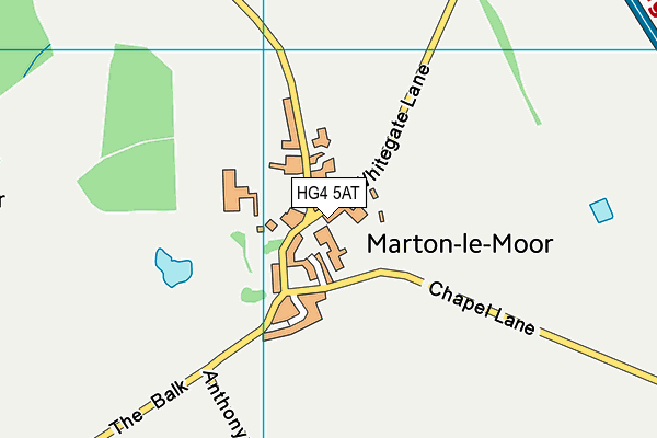 HG4 5AT map - OS VectorMap District (Ordnance Survey)