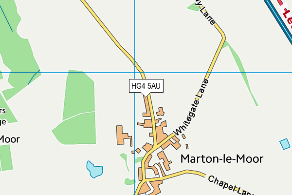 HG4 5AU map - OS VectorMap District (Ordnance Survey)