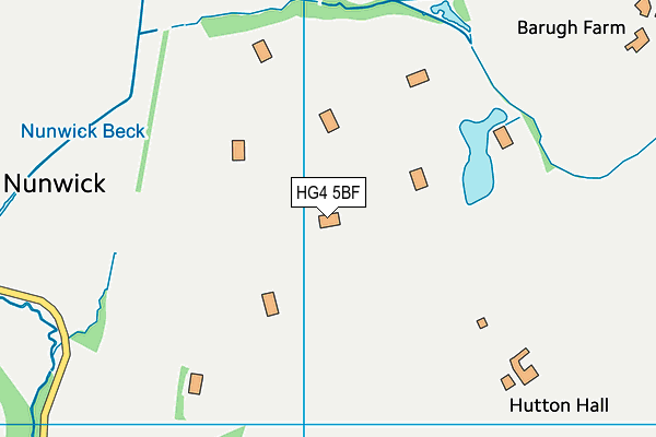 HG4 5BF map - OS VectorMap District (Ordnance Survey)