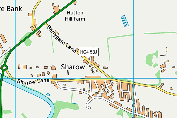 Sharow Church of England Primary School map (HG4 5BJ) - OS VectorMap District (Ordnance Survey)
