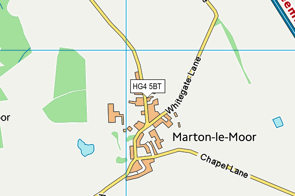 HG4 5BT map - OS VectorMap District (Ordnance Survey)