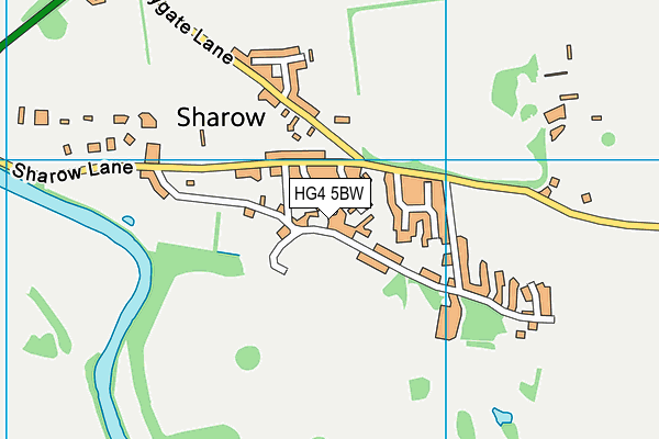 HG4 5BW map - OS VectorMap District (Ordnance Survey)