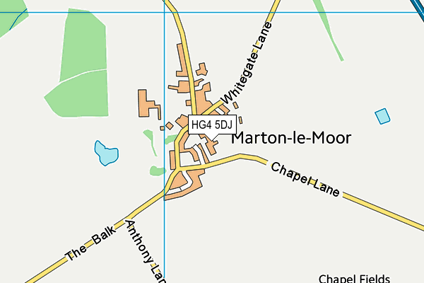 HG4 5DJ map - OS VectorMap District (Ordnance Survey)