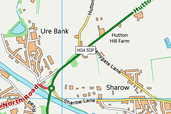 HG4 5DP map - OS VectorMap District (Ordnance Survey)