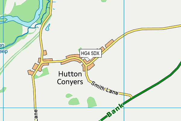 HG4 5DX map - OS VectorMap District (Ordnance Survey)