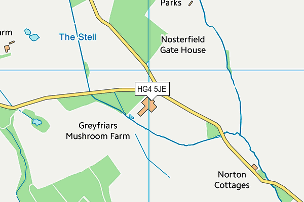 HG4 5JE map - OS VectorMap District (Ordnance Survey)