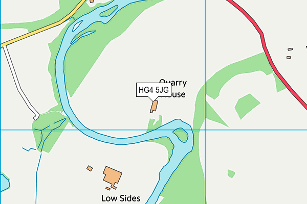 HG4 5JG map - OS VectorMap District (Ordnance Survey)