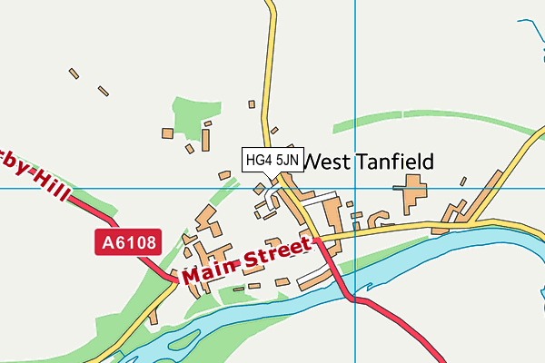 St Nicholas Church of England Primary School, West Tanfield map (HG4 5JN) - OS VectorMap District (Ordnance Survey)