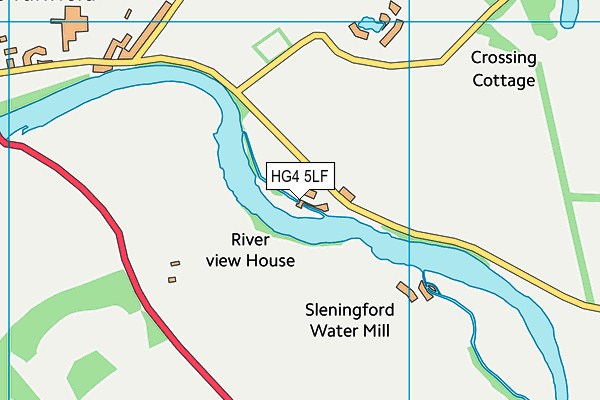 HG4 5LF map - OS VectorMap District (Ordnance Survey)