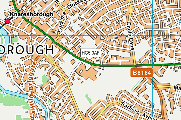 HG5 0AF map - OS VectorMap District (Ordnance Survey)