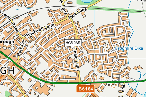 HG5 0AS map - OS VectorMap District (Ordnance Survey)