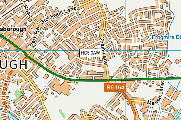 HG5 0AW map - OS VectorMap District (Ordnance Survey)
