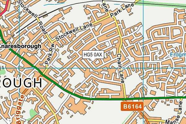 HG5 0AX map - OS VectorMap District (Ordnance Survey)