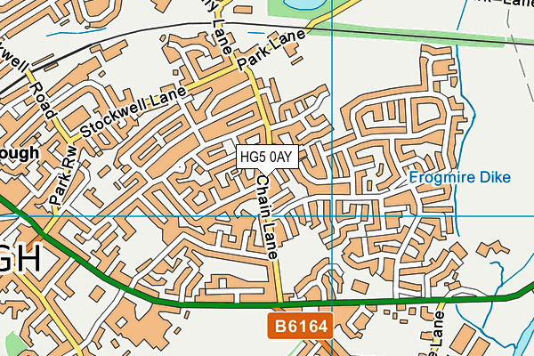 HG5 0AY map - OS VectorMap District (Ordnance Survey)