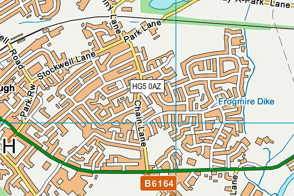 HG5 0AZ map - OS VectorMap District (Ordnance Survey)