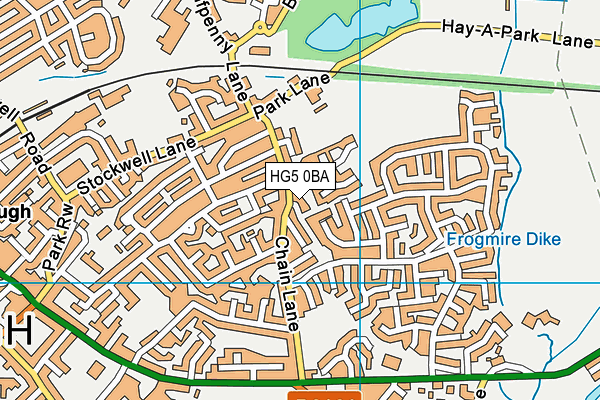 HG5 0BA map - OS VectorMap District (Ordnance Survey)