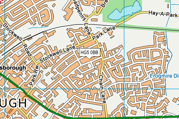 HG5 0BB map - OS VectorMap District (Ordnance Survey)