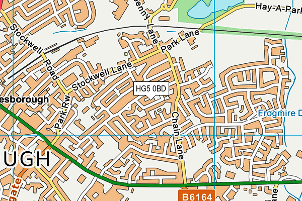 HG5 0BD map - OS VectorMap District (Ordnance Survey)