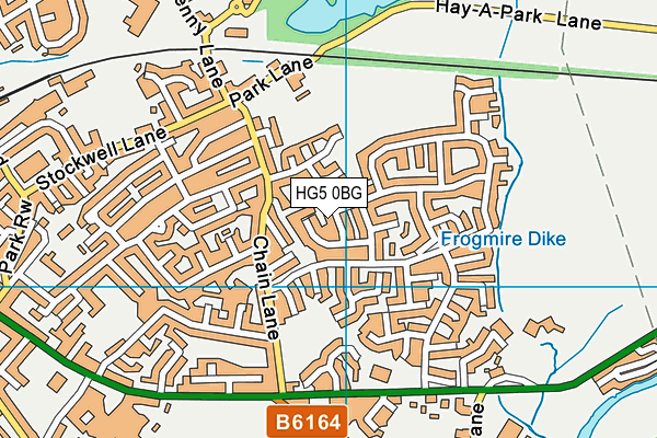 HG5 0BG map - OS VectorMap District (Ordnance Survey)