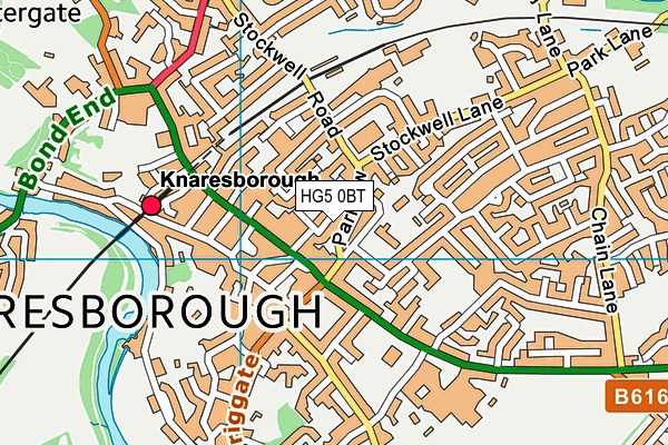 HG5 0BT map - OS VectorMap District (Ordnance Survey)