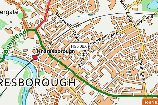 HG5 0BX map - OS VectorMap District (Ordnance Survey)