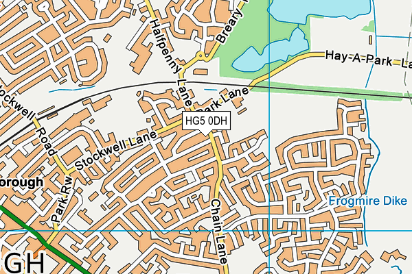 HG5 0DH map - OS VectorMap District (Ordnance Survey)