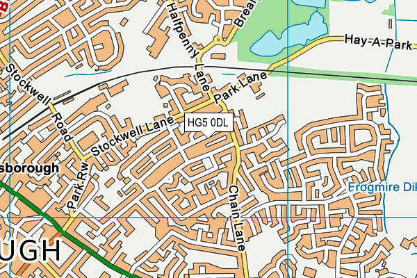 HG5 0DL map - OS VectorMap District (Ordnance Survey)