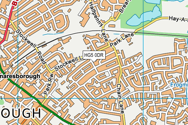 HG5 0DR map - OS VectorMap District (Ordnance Survey)