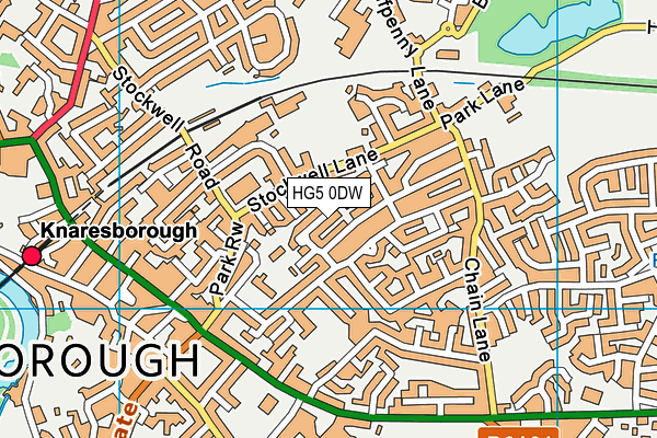 HG5 0DW map - OS VectorMap District (Ordnance Survey)