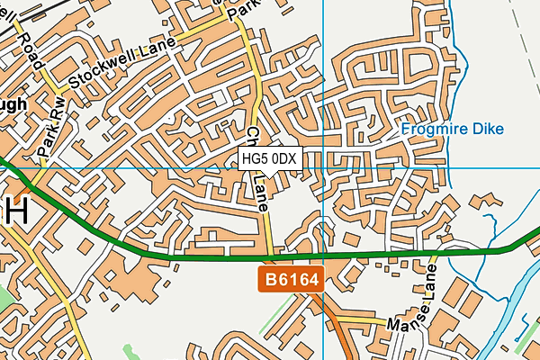 HG5 0DX map - OS VectorMap District (Ordnance Survey)