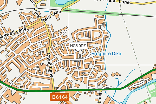 HG5 0DZ map - OS VectorMap District (Ordnance Survey)