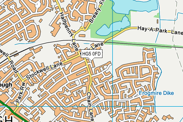 HG5 0FD map - OS VectorMap District (Ordnance Survey)