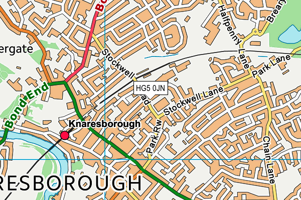 Knaresborough St John's C Of E Primary School map (HG5 0JN) - OS VectorMap District (Ordnance Survey)