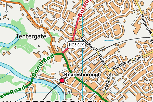 HG5 0JX map - OS VectorMap District (Ordnance Survey)