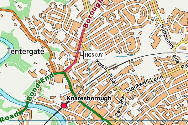 HG5 0JY map - OS VectorMap District (Ordnance Survey)