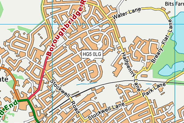 Knaresborough Wellbeing Hub map (HG5 0LG) - OS VectorMap District (Ordnance Survey)