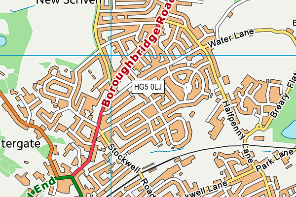 HG5 0LJ map - OS VectorMap District (Ordnance Survey)