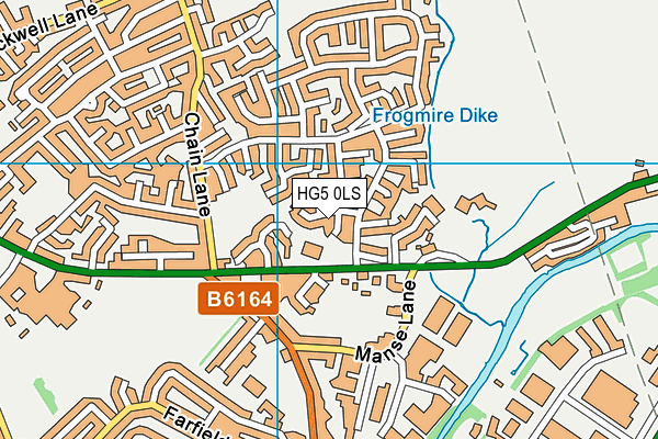 HG5 0LS map - OS VectorMap District (Ordnance Survey)