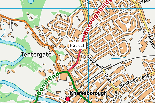 HG5 0LT map - OS VectorMap District (Ordnance Survey)