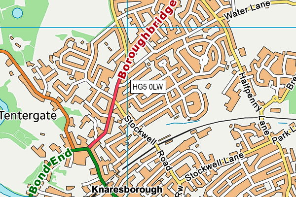 HG5 0LW map - OS VectorMap District (Ordnance Survey)